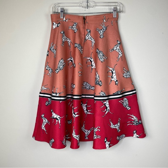 Anthropologie Dalmatian dog novelty print Retro skirt size 2 - Picture 2 of 14